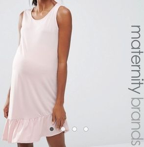 Bluebelle Maternity Frill Hem Sleeveless Shift Dre